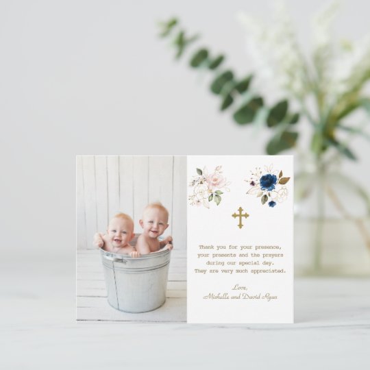 Carte De Remerciements Bapteme De La Croix D Or Des Jumeaux De Photos Flo Zazzle Fr Carte De Remerciements Bapteme De La Croix D Or Des Jumeaux De Photos Flo Zazzle Fr