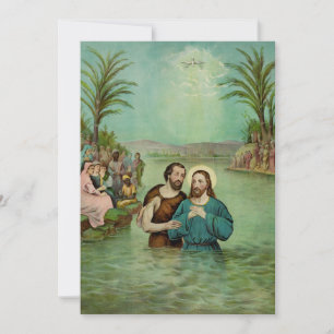 Carte De Remerciements Baptême du Christ