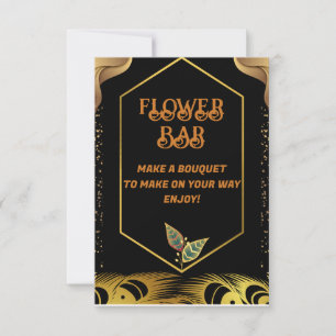 Carte De Remerciements Bar à Fleurs Panneau de Fête de Mariage Floral O