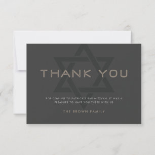 Carte De Remerciements Bar Mitzvah