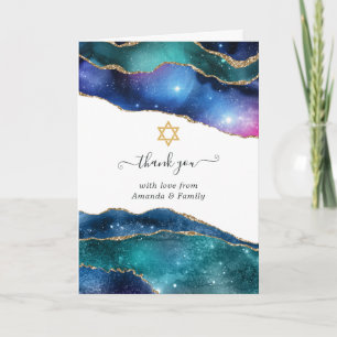Carte De Remerciements Bar Mitzvah Galaxie Agate