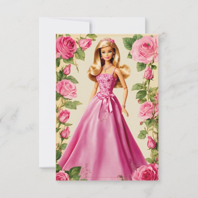 Carte De Remerciements Barbie’s Thank You Sparkle... (Dos)