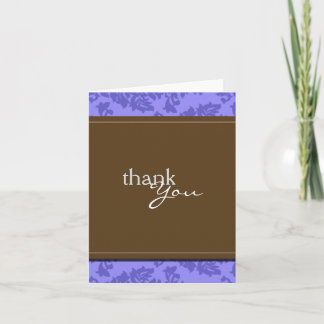 Carte de remerciements baroque Vintage pourpre