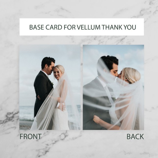 Carte De Remerciements Base photo simple 2 mariages pour la superposition (Créateur téléchargé)