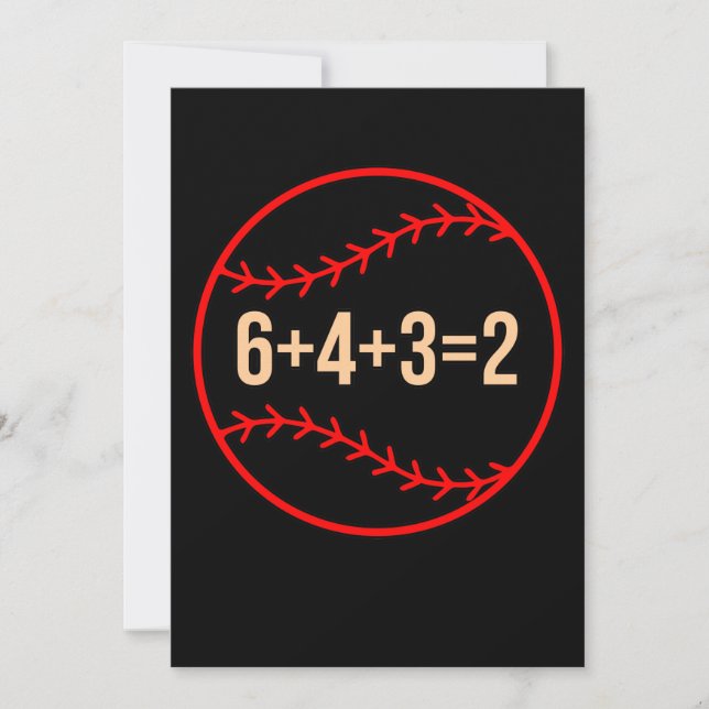 Carte De Remerciements Baseball Math Sports Joueur Entraîneur Graphique (Devant)