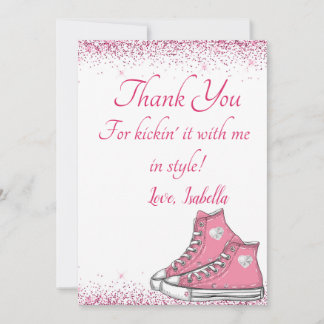Carte De Remerciements Basket Anniversaire, Parties scintillant douce 16