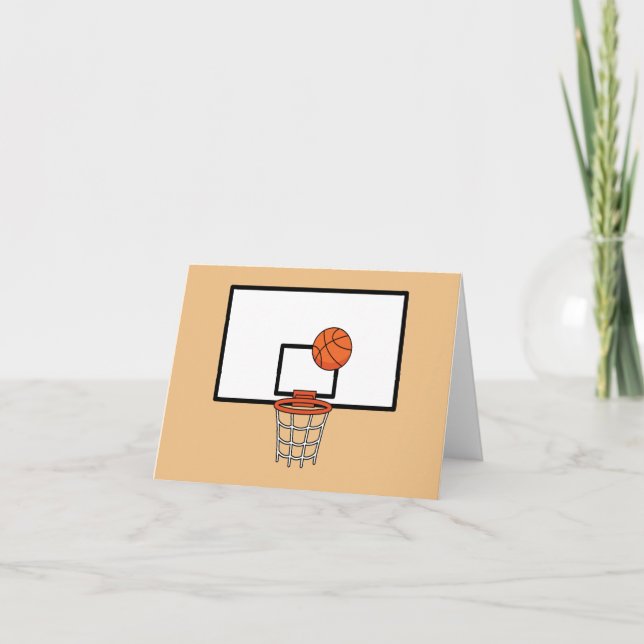 Carte De Remerciements Basket-ball (Devant)
