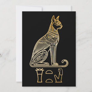 Carte De Remerciements Bastet, déesse égyptienne des chats. Nom dans les 