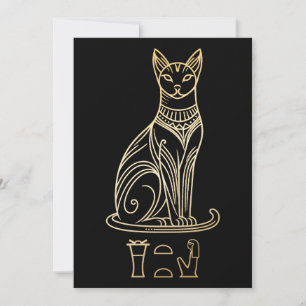 Carte De Remerciements Bastet, déesse égyptienne des chats. Nom dans les