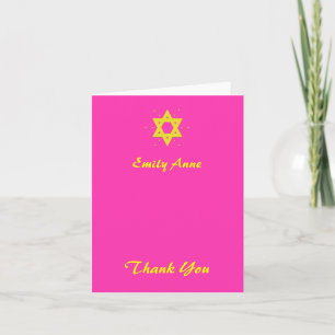 Carte de remerciements bat mitzvah