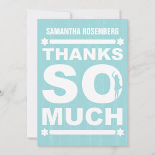 Carte de remerciements Bat mitzvah Big Type dans L