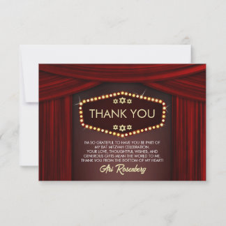 Carte De Remerciements Bat mitzvah Broadway