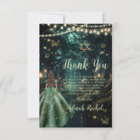 Bat mitzvah de robe vert émeraude de la forêt ench