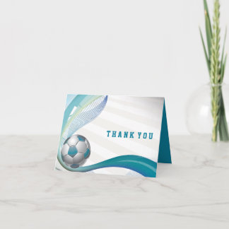 CARTE DE REMERCIEMENTS Bat mitzvah de SOCCER GIRL