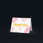 Carte De Remerciements Bat mitzvah Hot rose Starburst Bold Yellow Type<br><div class="desc">Assurez-vous que votre Bat mitzvah préféré exprime sa reconnaissance à tous ceux qui ont soutenu son événement marquant! Envoyez ce carte de remerciements plié amusant, tendance, super, personnalisé ! Des starbursts de roses chaudes rétro et de fleur de corail avec Stars of David, ainsi que des typographies modernes de rose...</div>