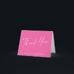 Carte De Remerciements Bat mitzvah personnalisé minimaliste rose chaud<br><div class="desc">Personnalisé Minimaliste Classique Cute Hot Rose Moderne Bat mitzvah Carte de remerciements</div>