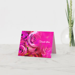 CARTE DE REMERCIEMENTS Bat mitzvah ROSE WATERCOLOR