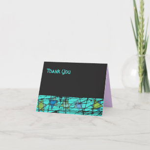Carte de remerciements Bat mitzvah Stars Bar