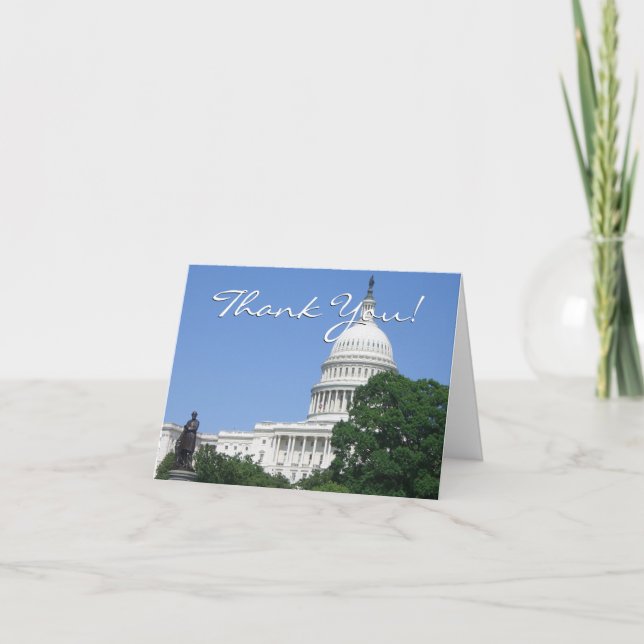 Carte De Remerciements Bâtiment du Capitole à Washington DC (Devant)