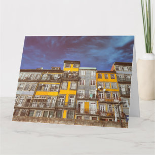 Carte De Remerciements Bâtiments colorés du district de Ribeira à Porto