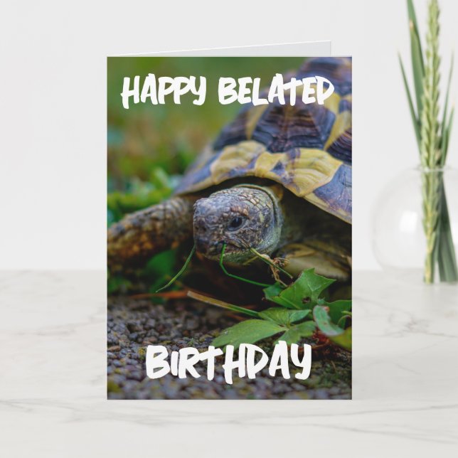 CARTE DE REMERCIEMENTS BATTU BIRTHDALE TURTLE BIG GREETING CARD (Devant)