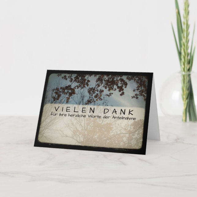 Carte De Remerciements Bäume im Herbst Kartengruss mit Vielen Dank 3 (Devant)