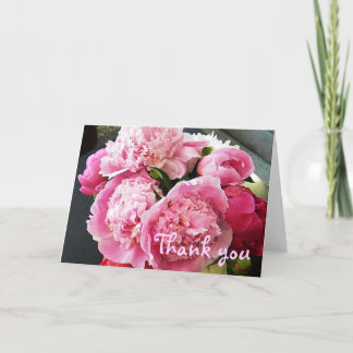 Carte De Remerciements BD- Peony Floral Thank you card