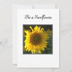 Carte De Remerciements Be a Sunflower - Inspiration Christian Flat Card