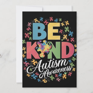 Carte De Remerciements Be Kind Sensibilisation sur l'autisme Conception c