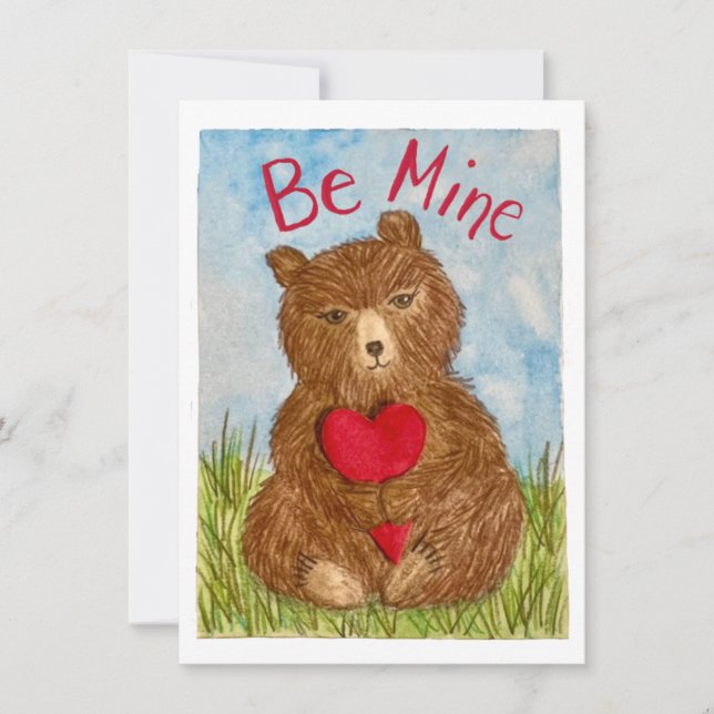 Carte De Remerciements Be Mine Valentine Greeting Card (Devant)
