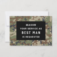 Be My Best Man Card - Camo