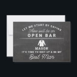 Carte De Remerciements Be My Best Man Card - Rustic Chalkboard<br><div class="desc">Posez la question avec cette carte à plat plein d'humour et de charme. Personnalisez le front avec son nom et le dos avec votre propre message personnel. Modifiez simplement le nom et le message au verso, sélectionnez une quantité de "1" et ajoutez au panier. Créez des cartes personnalisées pour toute...</div>