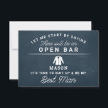 Carte De Remerciements Be My Best Man Card - Rustique<br><div class="desc">Posez la question avec cette carte à plat plein d'humour et de charme. Personnalisez le front avec son nom et le dos avec votre propre message personnel. Modifiez simplement le nom et le message au verso, sélectionnez une quantité de "1" et ajoutez au panier. Créez des cartes personnalisées pour toute...</div>