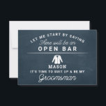 Carte De Remerciements Be My Groomsman Card - Rustique<br><div class="desc">Posez la question avec cette carte à plat plein d'humour et de charme. Personnalisez le front avec son nom et le dos avec votre propre message personnel. Modifiez simplement le nom et le message au verso, sélectionnez une quantité de "1" et ajoutez au panier. Créez des cartes personnalisées pour toute...</div>