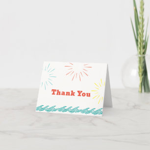 Carte De Remerciements Beach Summer Voici Le Baby shower Son