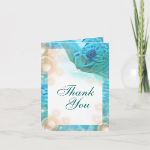 Carte De Remerciements Beach theme wedding turtle
