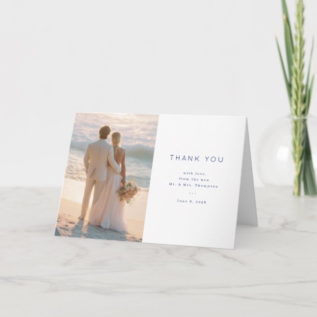 Carte De Remerciements Beach Wedding Thank You Card (Devant)