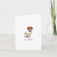 Beagle aquarelle mignon plié