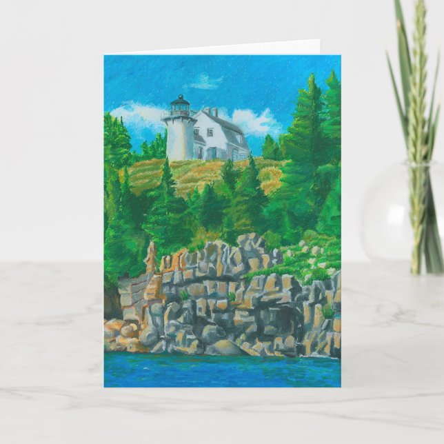 Carte De Remerciements Bear Island Light Painting (Devant)