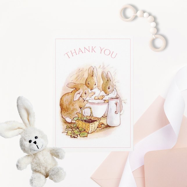 Carte De Remerciements Beatrix Potter Bunny Baby shower lapin (Créateur téléchargé)