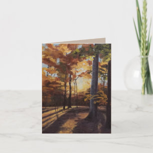 Carte De Remerciements Beau automne Arbres Art Card Blank