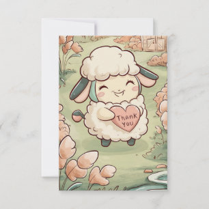 Carte De Remerciements Beau Mouton Fermier