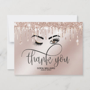 Carte De Remerciements Beau oeil Brown Wink avec Gold Crown