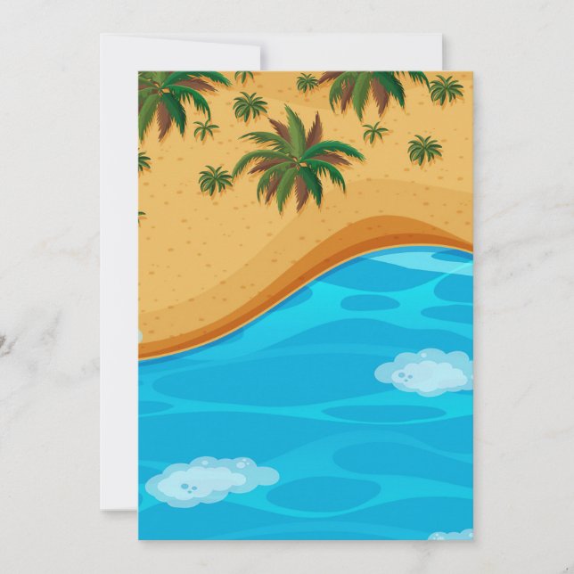 Carte De Remerciements Beau Paysage De Plage (Devant)