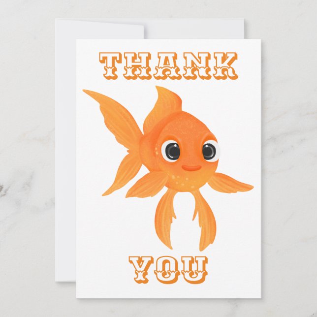 Carte De Remerciements Beau poisson rouge (Devant)