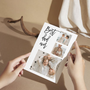 Carte De Remerciements Beauté Collage photo Meilleur papa Jamais Cadeau