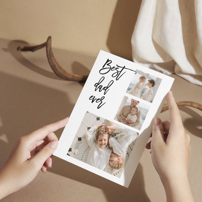 Carte De Remerciements Beauté Collage photo Meilleur papa Jamais Cadeau (Créateur téléchargé)