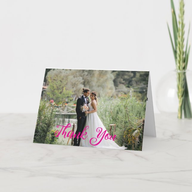 Carte De Remerciements Beautiful Wedding Thank Your Card (Devant)