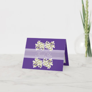 Carte De Remerciements Beaux Bouquets d'Orchidées Blanches Remerciements