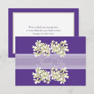 Carte De Remerciements Beaux Bouquets d'Orchidées Blanches Remerciements 